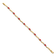 14k Yellow Gold and Rhodium Over 14k Yellow Gold Diamond and Ruby Bracelet