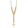 14K Yellow Gold Polished Diamond-cut Bead Miraculous Medal and Cross
17-inch Necklace