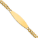 14k Yellow Gold Flat Curb Link ID Bracelet