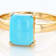Sleeping Beauty Turquoise Ring In 18K Gold Over Sterling Silver