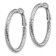 Rhodium Over 14k White Gold Diamond-Cut 1 1/4" Round Hoop Earrings