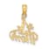 14K Yellow Gold Polished Number 1 MOM Pendant