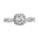 Rhodium Over 14K White Gold Eternal Promise Lab Grown Diamond Halo Ring 0.62ctw