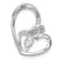 Sterling Silver and 14K Rose Gold Over Sterling Silver Cubic Zirconia
Heart with Footprint Pendant