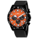 Oceanaut Men's Naval Orange Dial, Black Silicone Watch