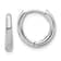 Rhodium Over 14k White Gold Polished 7/16" Hinged Hoop Earrings
