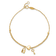 14k Yellow Gold Polished and Diamond-Cut Heart Lock and Key Bracelet