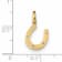 14K Yellow Gold Childrens Cubic Zirconia Horseshoe Pendant