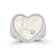 Mother-Of-Pearl Heart Signet Ring In Sterling Silver With CZ Accent
