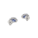 Blue And White Cubic Zirconia Rhodium Over Sterling Silver Stud Earrings 3.12ctw
