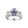 Blue And White Cubic Zirconia Platinum Over Silver Ring 4.29ctw