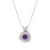 Purple African Amethyst Rhodium Over Sterling Silver Pendant With Chain 0.52ctw