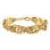 14K Yellow Gold Polished and Textured Fancy Link Bracelet
