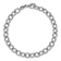 Rhodium Over Sterling Silver 6mm Oval Link 7.5 inch Bracelet