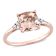 Morganite and Diamond 14K Rose Gold Engagement Ring 2.06ctw