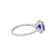 14K White Gold Round Tanzanite and Diamond Ring, 1.59ctw