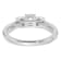 Rhodium Over 14K White Gold Lab Grown Diamond SI1/SI2, G H I, 3-Stone
Engagement Ring