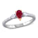 Ruby and Diamond 14K White and Rose Gold Ring 0.68ctw