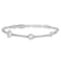 Rhodium Over Sterling Silver Cubic Zirconia Heart and Cross with 1-inch
Extension Bracelet