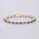 Purple Amethyst 14K Yellow Gold Over Sterling Silver Oval Tennis
Bracelet 7.98ctw
