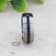 AVIATOR Domed Brushed Titanium Men's Wedding Band with Black Sapphire
Stones Inlay 8mm