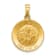 14K Yellow Gold Polished and Satin St Michael Medal Hollow Pendant