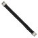 Black Leather and Stainless Steel Brushed 8.5-inch Bracelet