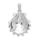 Rhodium Over Sterling Silver Polished Large Lions Paw Shell Pendant