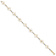 14k Two-tone Gold Diamond-Cut Open Clovers and Beads Link Bracelet