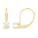 4mm Round Opal 14k Yellow Gold Drop Earrings