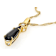Black Spinel Pear And Lab-Created Moissanite Pendant Necklace In 18K
Gold Over Sterling Silver 2.62ctw