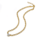 Floral CZ Statement Necklace In 14K Gold Over Brass