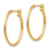 14K Yellow Gold Polished 1mm Hoop Earrings