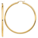 14k Yellow Gold 2 13/16" Polished Tube Hoop Earrings