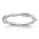 Sterling Silver Stackable Expressions Polished Diamond Ring 0.132ctw