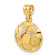 14k Yellow Gold Textured Soccer Ball Pendant