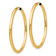 14k Yellow Gold 1 3/4" Polished Endless Tube Hoop Earrings