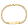 14k Yellow Gold Soft Diamond Shape Cuban Link ID Bracelet