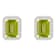 7x5mm Emerald Cut Peridot And Created White Sapphire 10k Yellow Gold
Halo Stud Earrings