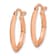 14k Rose Gold Polished 3/4" Hoop Earrings