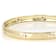 Italian Rinascimento Cross Bangle In Solid 14K Yellow Gold 6mm