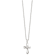 Rhodium Over Sterling Silver Cross Necklace