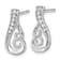 Rhodium Over Sterling Silver Polished Cubic Zirconia Dangle Earrings