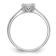 Rhodium Over 14K White Gold Lab Grown Diamond Cluster Engagement Ring 0.235ctw