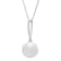 13-14mm Round White Freshwater Pearl and 0.15ctw Diamond 14K White Gold
Pendant with Chain