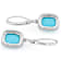 Turquoise Drop Earrings In Sterling Silver 9x7mm