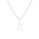 Letter K Initial Cultured Freshwater Pearl Rhodium Over Sterling Silver
Pendant With  18" Chain
