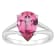 12x8mm Pear Shape Pink Topaz Rhodium Over Sterling Silver Ring