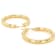 Mirror Faceted Hoop Earrings In 18K Gold Over Bronze