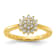 14K Yellow Gold Lab Grown Diamond SI1/SI2, G H I, Cluster Ring